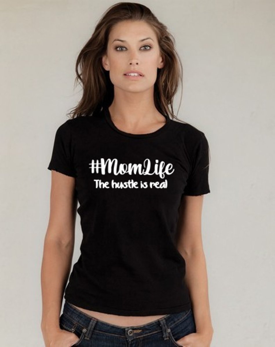 MOEDERDAG SHIRT| MAMA | MOM | MOMLIFE | GRAPPIG | FEESTELIJK | THEMA | CADEAU VOOR HAAR | VERJAARDAG | TIP | MAAT S